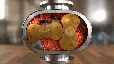 两叶罗茨式鼓风机(叶泵)的工作原理